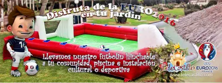 Futbolin Humano Inflable Eurocopa 2016